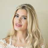 Bohemia crystal and pearl hair vine (gold) - Liberty in Love
