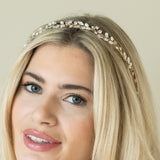 Bohemia crystal and pearl hair vine (gold) - Liberty in Love