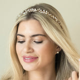 Bohemia crystal and pearl hair vine (gold) - Liberty in Love