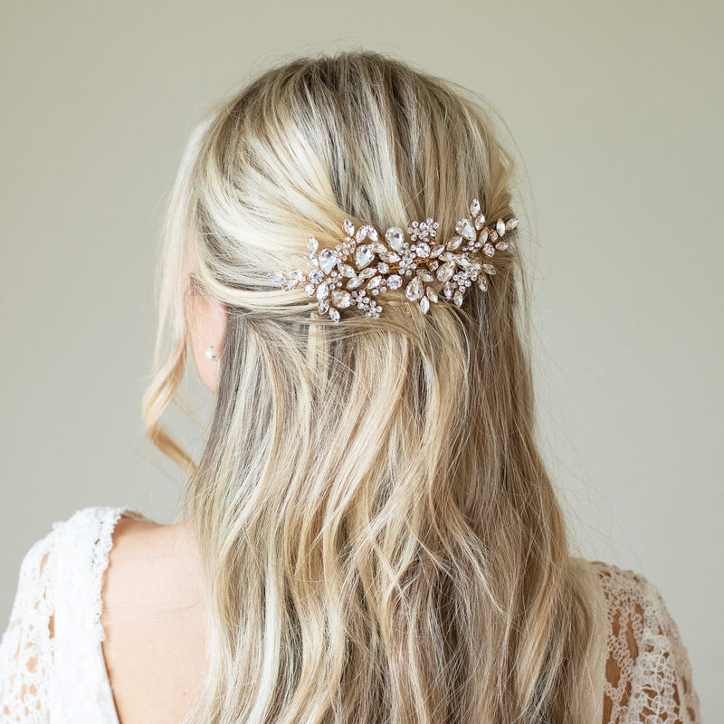 Crystal encrusted sparkling comb (gold) - Liberty in Love