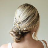 Pearl serenade crystal spray clip (gold) - Liberty in Love