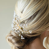 Pearl serenade crystal spray clip (gold) - Liberty in Love