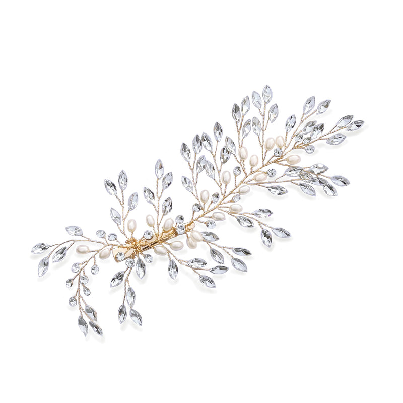 Pearl serenade crystal spray clip (gold) - Liberty in Love
