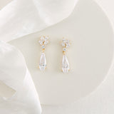 Harrogate crystal teardrop earrings (gold) - Liberty in Love