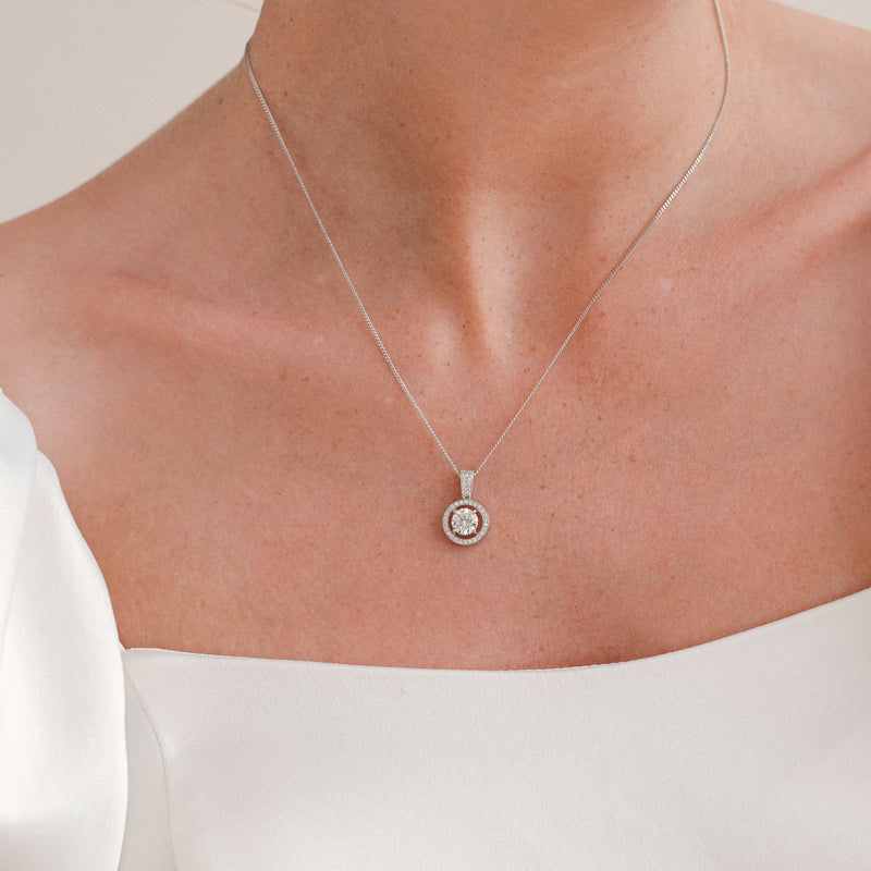 Hampton cubic zirconia pendant necklace - Liberty in Love