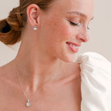 Hampton cubic zirconia bridal stud earrings - Liberty in Love