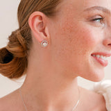 Hampton cubic zirconia bridal stud earrings - Liberty in Love