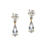 Harrogate crystal teardrop earrings (gold) - Liberty in Love