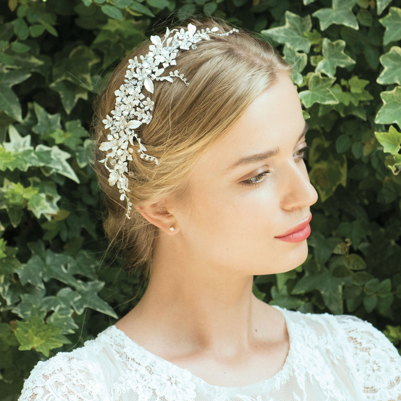 Heather crystal floral hair comb - Liberty in Love