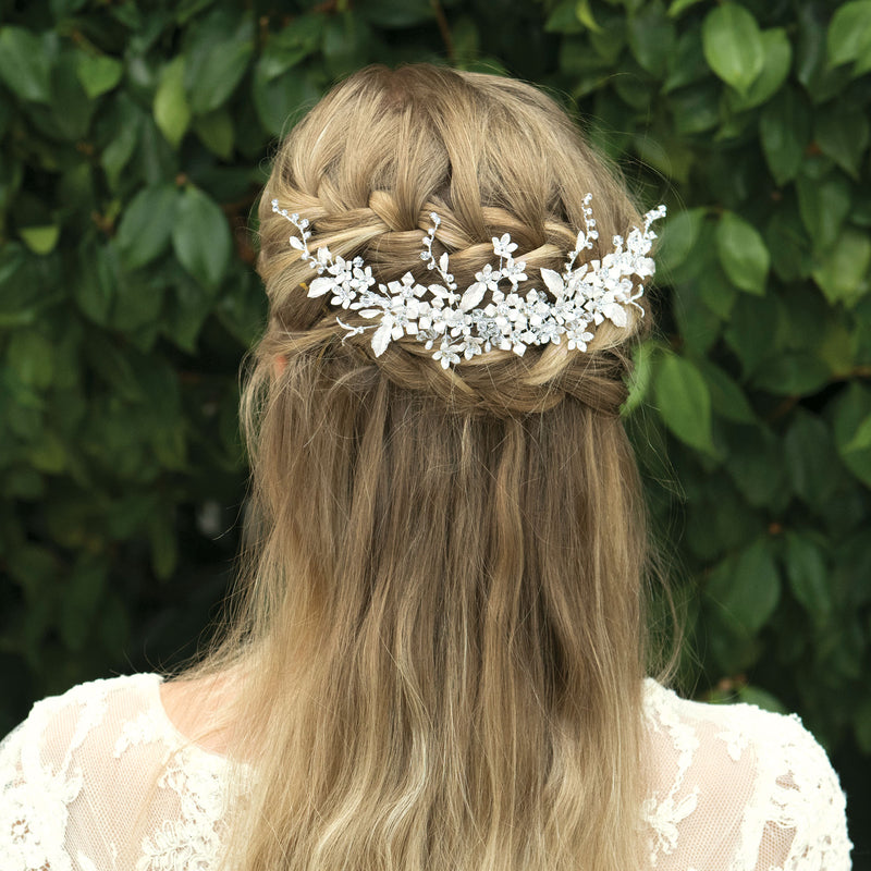 Heather crystal floral hair comb - Liberty in Love