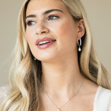 Helsinki crystal statement hoop pearl drop earrings - Liberty in Love
