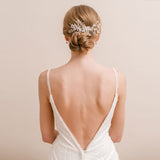 Honeysuckle crystal and pearl hair comb - Liberty in Love