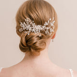 Honeysuckle crystal and pearl hair comb - Liberty in Love