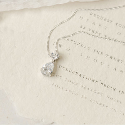 Imperial cubic zirconia pendant necklace - Liberty in Love