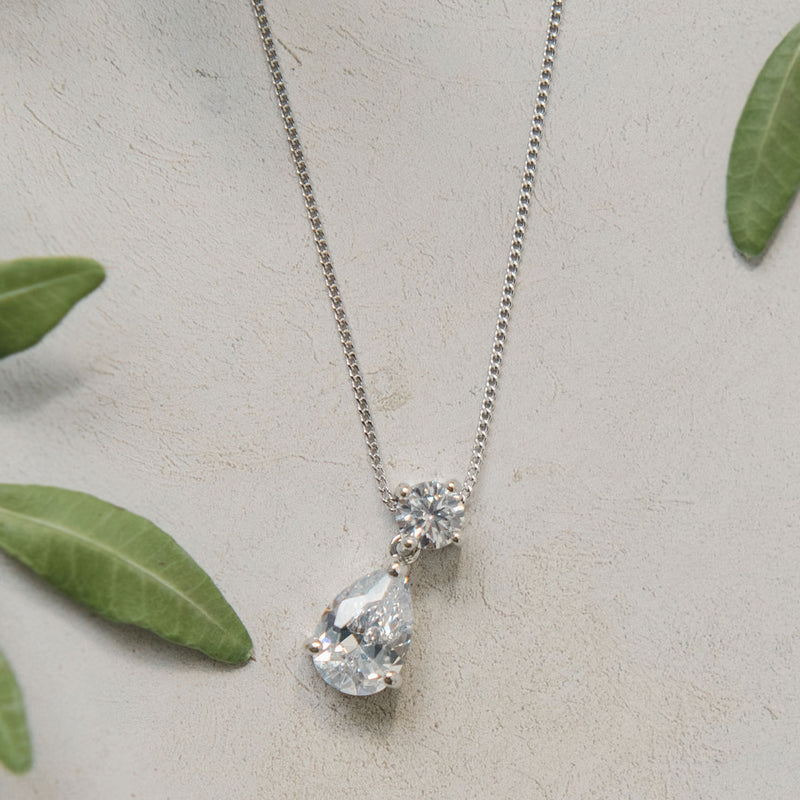 Imperial cubic zirconia pendant necklace - Liberty in Love