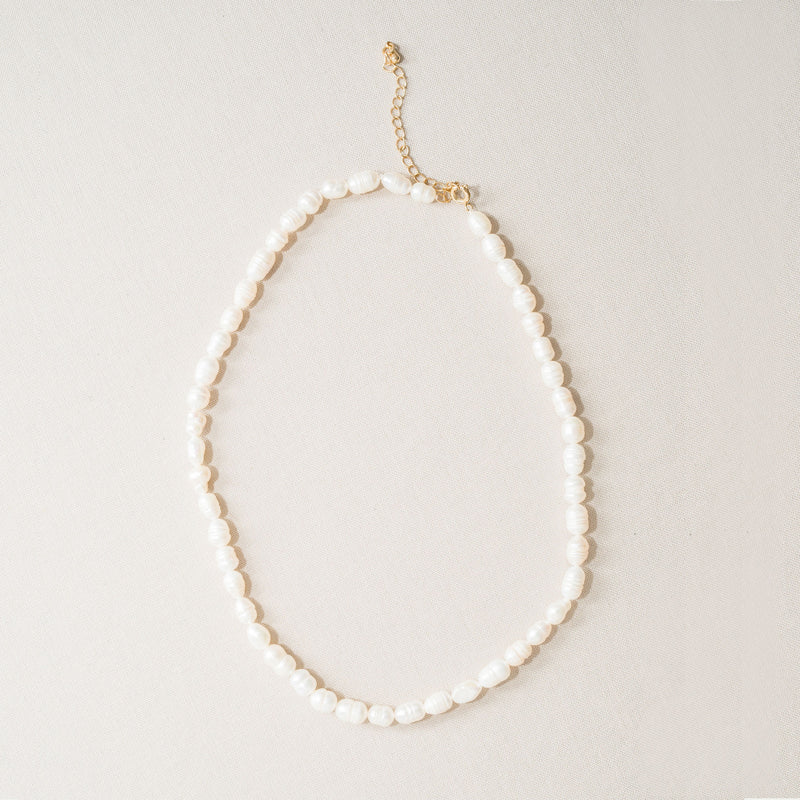 Irregular freshwater pearl necklace (gold) - Liberty in Love
