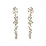 Islington crystal cluster drop earrings (gold) - Liberty in Love