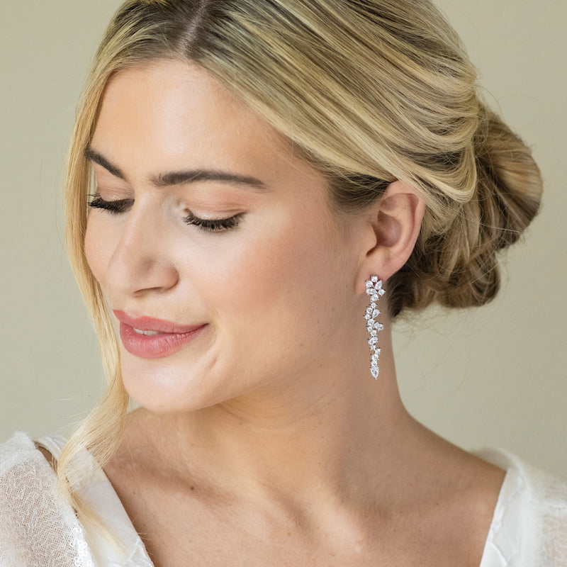 Islington crystal cluster drop earrings - Liberty in Love