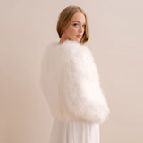Ivory feather bridal jacket - Liberty in Love
