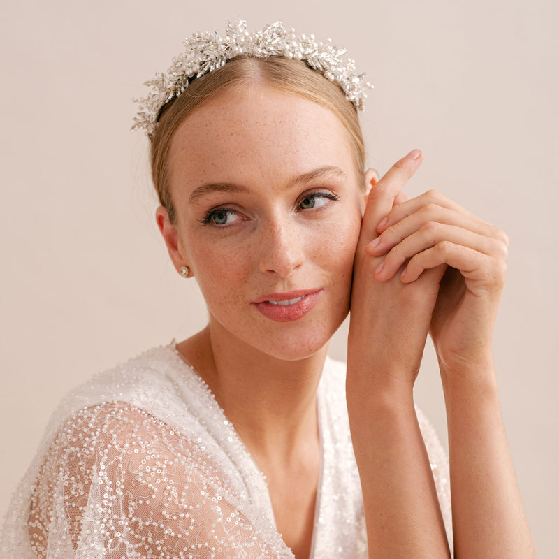 Jasmine crystal leaves crown - Liberty in Love