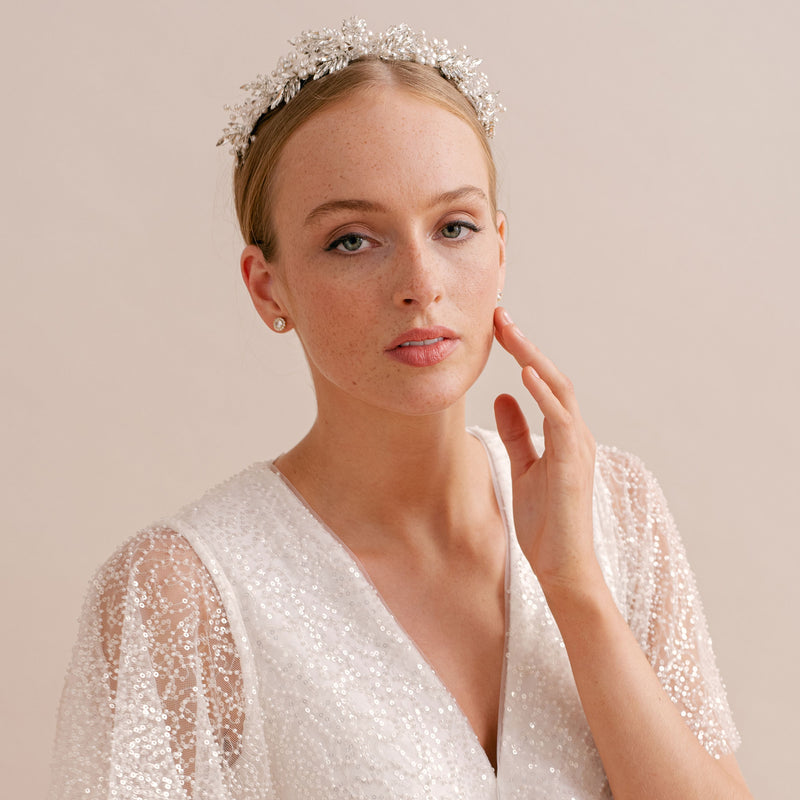 Jasmine crystal leaves crown - Liberty in Love