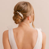 Juliette pearl floral hair comb (silver) - Liberty in Love