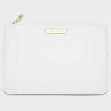 Katie Loxton semi-precious stone pouch 'Something blue for when you say I do' aqua in white - Liberty in Love