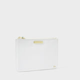 Katie Loxton semi-precious stone pouch 'Something blue for when you say I do' aqua in white - Liberty in Love