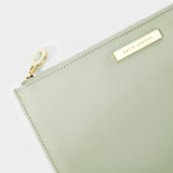 Katie Loxton semi-precious stone pouch 'Thank you for helping me tie the knot' amazonite in sage green - Liberty in Love