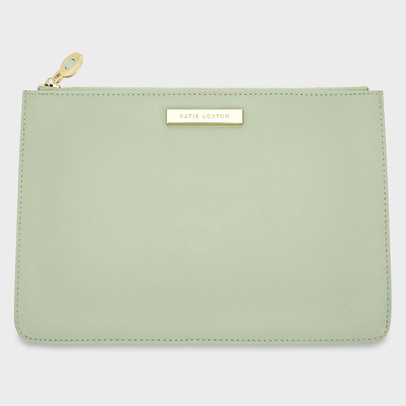Katie Loxton semi-precious stone pouch 'Thank you for helping me tie the knot' amazonite in sage green - Liberty in Love