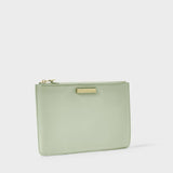 Katie Loxton semi-precious stone pouch 'Thank you for helping me tie the knot' amazonite in sage green - Liberty in Love