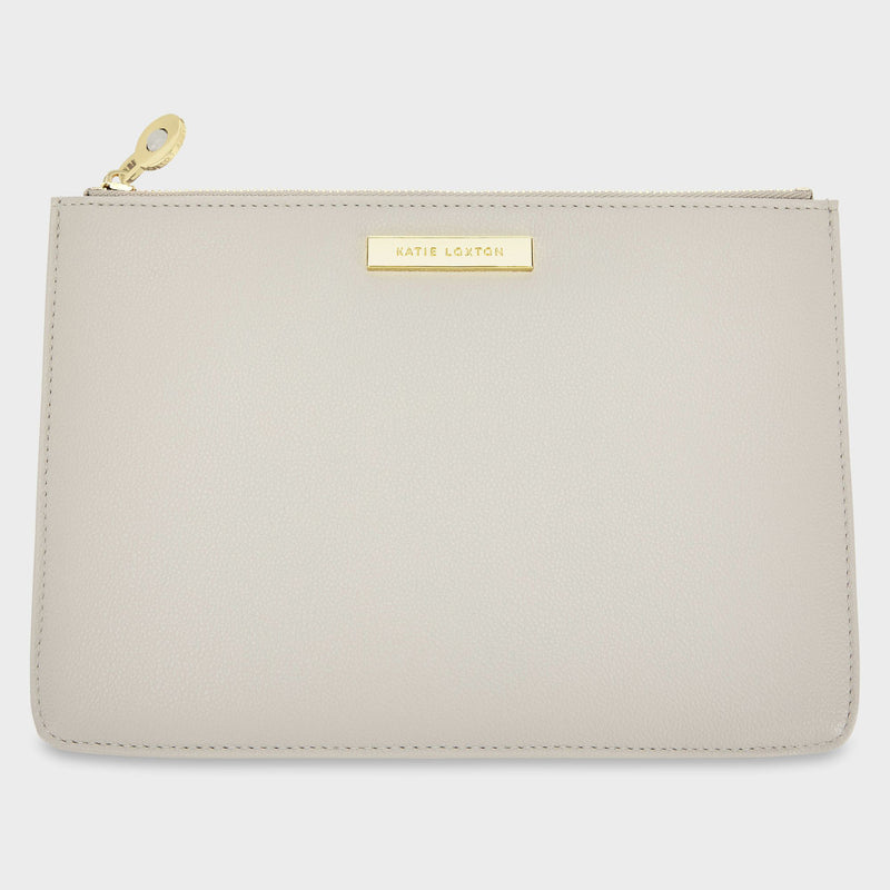 Katie Loxton semi-precious stone pouch 'Thank you for helping me tie the knot' rock crystal in grey - Liberty in Love