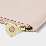 Katie Loxton semi-precious stone pouch 'Thank you for helping me tie the knot' rose quartz in pink - Liberty in Love