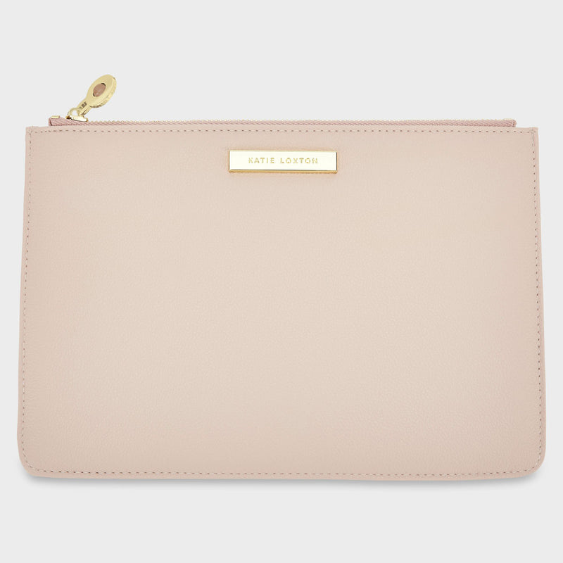 Katie Loxton semi-precious stone pouch 'Thank you for helping me tie the knot' rose quartz in pink - Liberty in Love