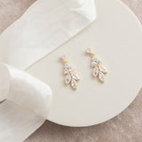 Kit crystal drop earrings (gold) - Liberty in Love