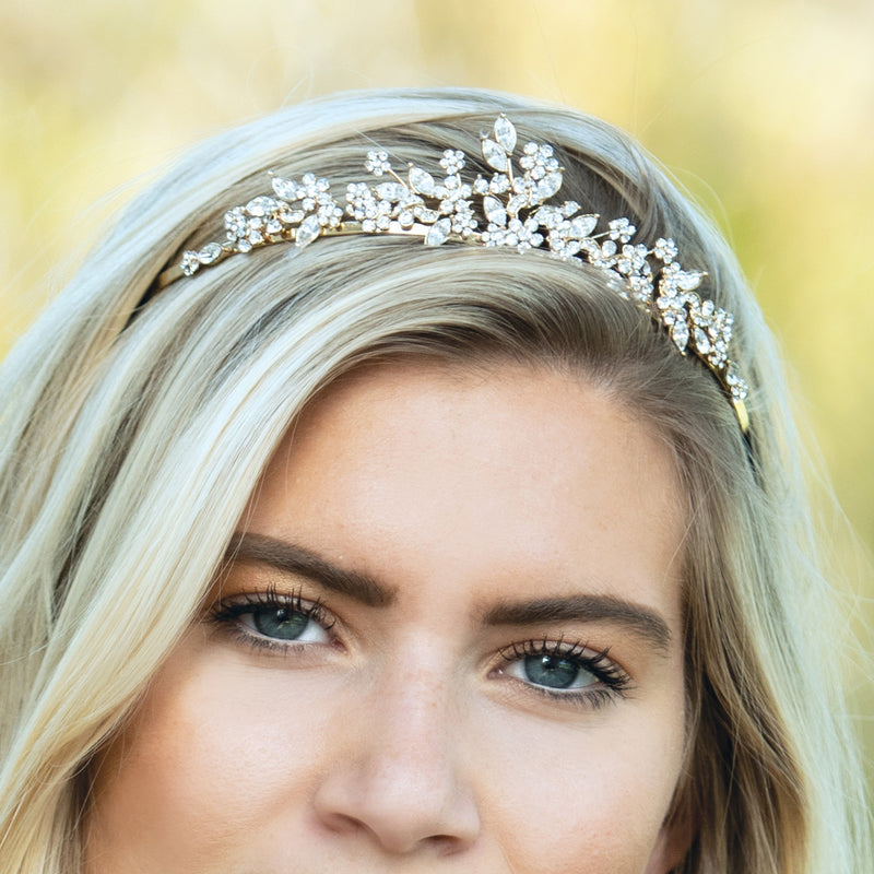 Liliana crystal floral bridal tiara - Liberty in Love