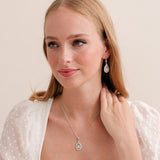 Lilibeth teardrop CZ pendant (silver) - Liberty in Love