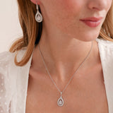 Lilibeth teardrop CZ pendant (silver) - Liberty in Love