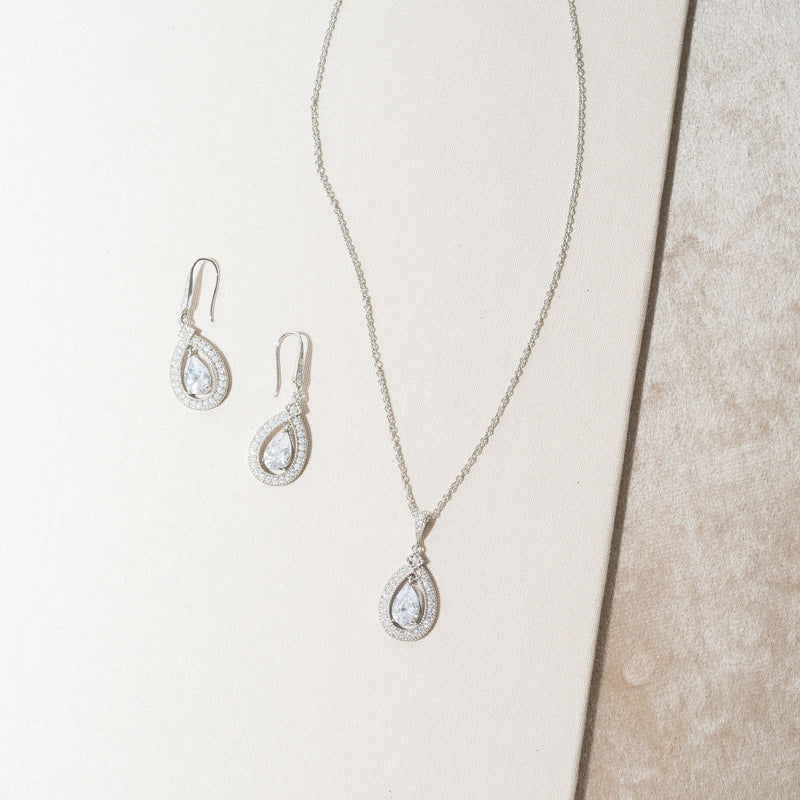 Lilibeth bridal jewellery set (silver) - Liberty in Love