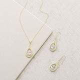 Lilibeth teardrop CZ earrings (gold) - Liberty in Love