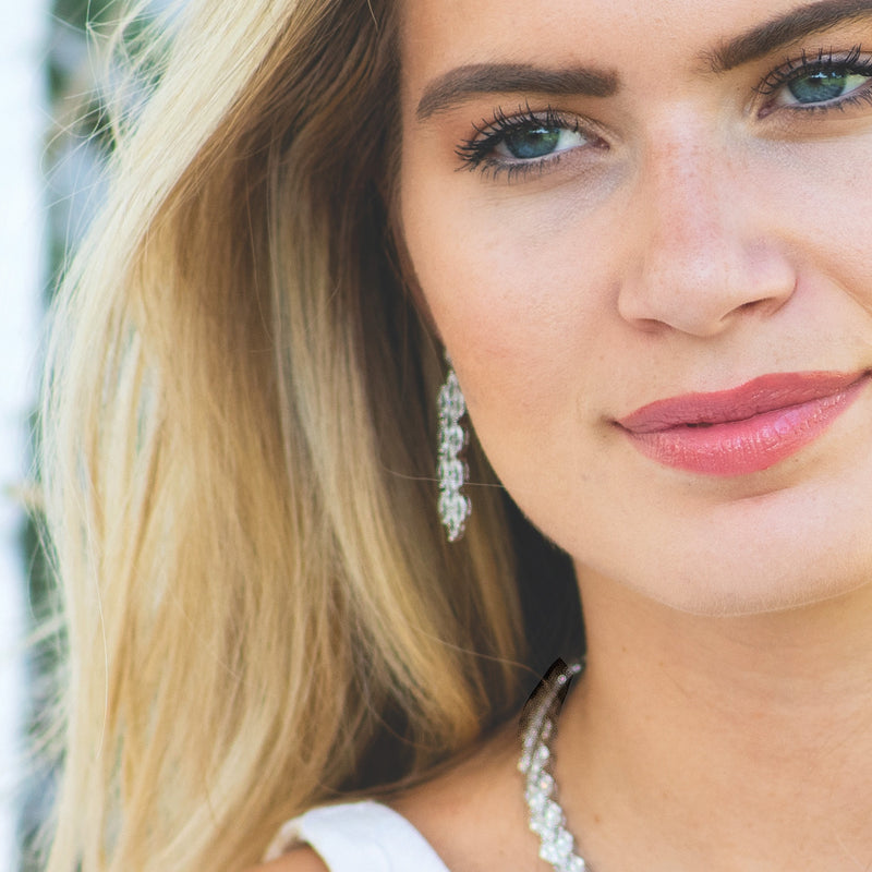 Lincoln crystal triple row drop earrings - Liberty in Love