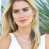 Lincoln crystal triple row drop earrings - Liberty in Love