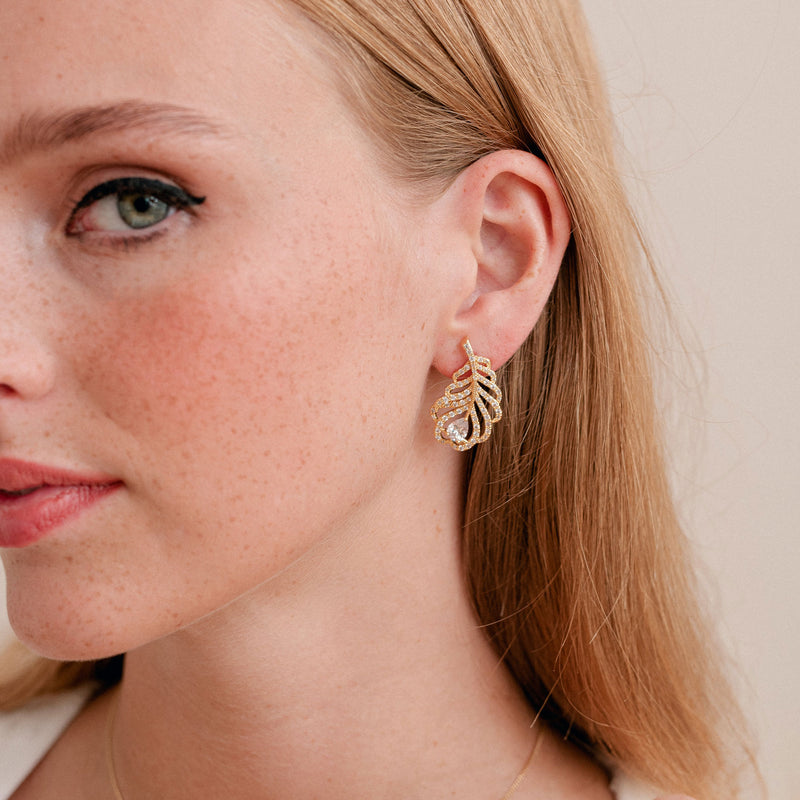 Long island gold drop earrings - Liberty in Love