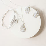 Long island three-piece bridal jewellery set (silver) - Liberty in Love