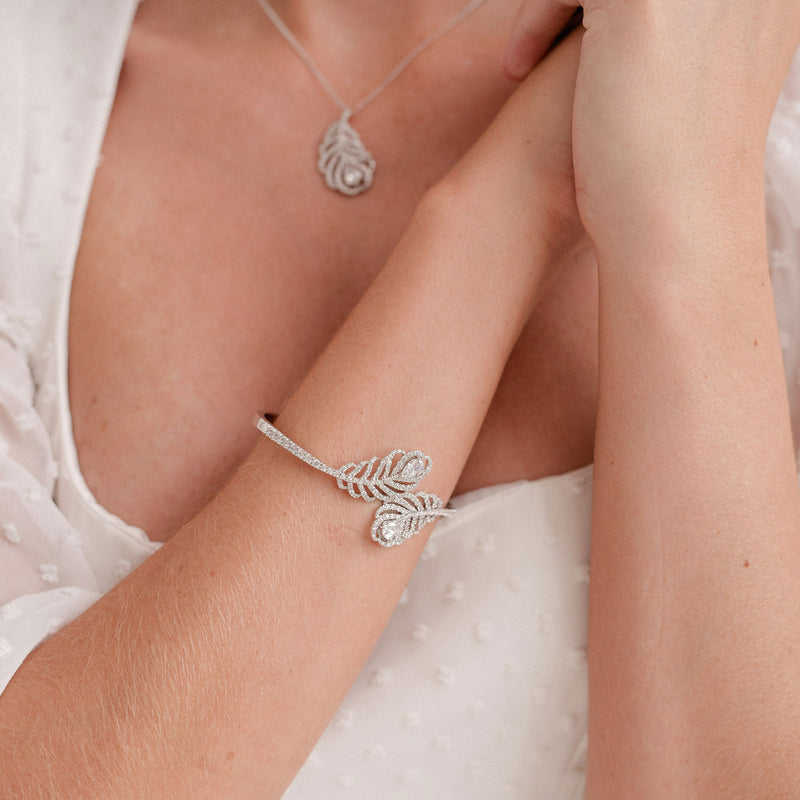 Long island three-piece bridal jewellery set (silver) - Liberty in Love