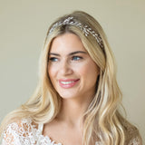 Midnight mist crystal leaves hair vine - Liberty in Love