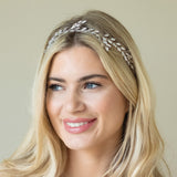 Midnight mist crystal leaves hair vine - Liberty in Love