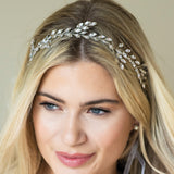 Midnight mist crystal leaves hair vine - Liberty in Love