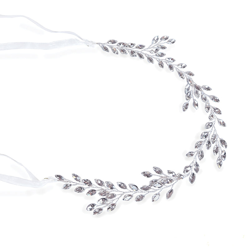 Midnight mist crystal leaves hair vine - Liberty in Love
