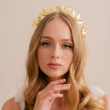 Midsummer gold leaf pearl crown - Liberty in Love